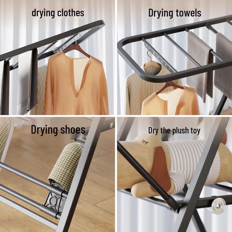 Danle Foldable Carbon Steel Clothes Drying Rack