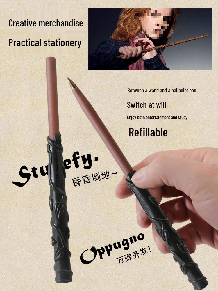 Hermines Harry Potter Zauberstab Kugelschreiber – Auswechselbar, Tragbar und Trendig Voldemort Geschenk Requisite