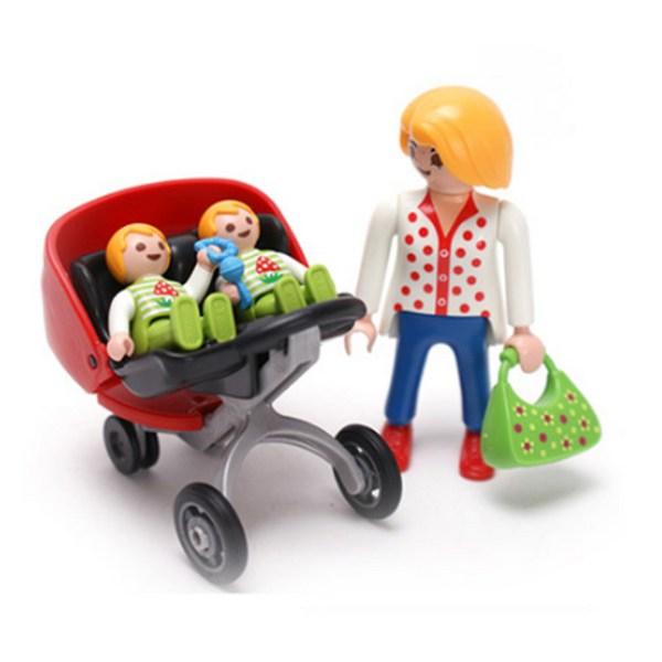 Playmobil Mom and Twin Figures 5573, 1 Korean Toy