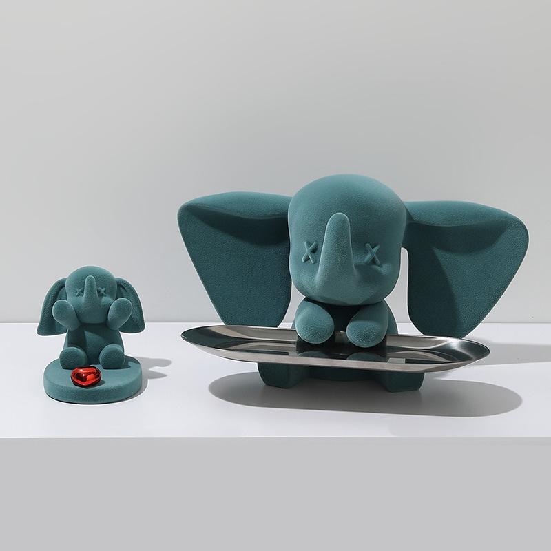 Creative Light Luxury Dumbo Mobile Phone Holder Desktop Ornaments Decoration Office Goodies Cute High-value Gifts