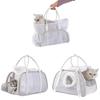 Borsa da Trasporto per Animali Domestici in Materiale PU per Gatti e Cani Piccoli Borsa da Viaggio Portatile per Proprietari di Animali Domestici