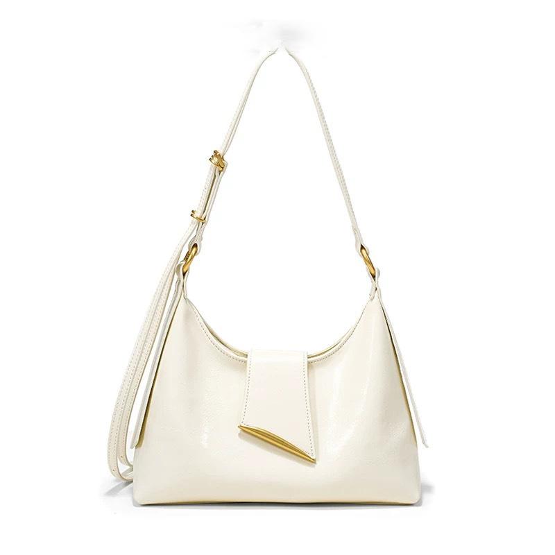 

Однотонная сумка-подмышка с мягкой лицевой стороной женская 2025 новая модная трендовая личность простая сумка через плечо универсальная сумка-мессенджер