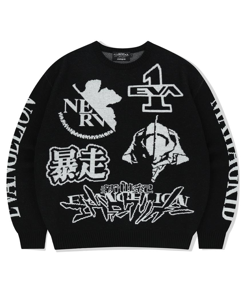 MAHAGRID Test Type Knit Sweater Black(Mg2Efmk607B)
