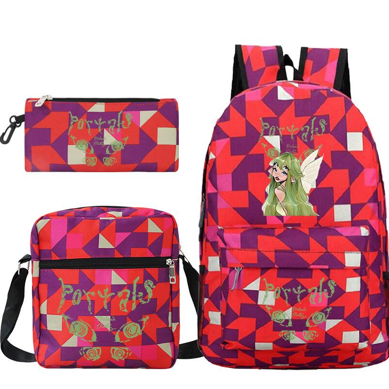 Popular Singer Peripheral Backpack Pencil Case Student Schoolbag Three-piece Set