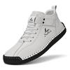 Fashion Winter New Men's Low-top Ankle Boots High Quality Hand-stitched Hook&loop Leather Casual Sneakers Classic Man Shoes Plus Size 48
