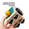 Bus Design Wooden Steering Wheel Color Buttons Children Puzzle Toys With Lights