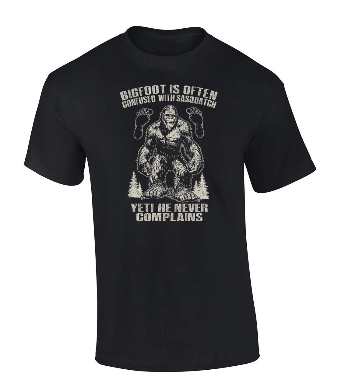 Trenz Shirt Company Bigfoot Is Confused Yeti Never Complains Funny Mens 3XL