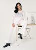 INTEREST Cut Out Sleelve Top_White