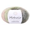 Kit de Tricot Mohair Soie Teint à la Main Arc-en-Ciel Dégradé pour Écharpe, Bonnet, Pull, Châle