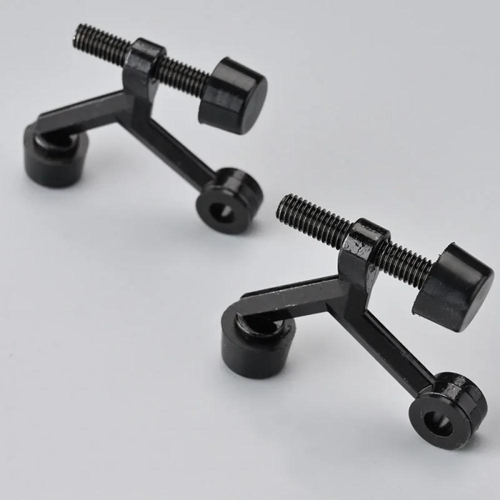 2Pcs Hinge Pin Door Stop Adjustable Hidden K-Type Thick Door Stop with Rubber Buffer Damper Door