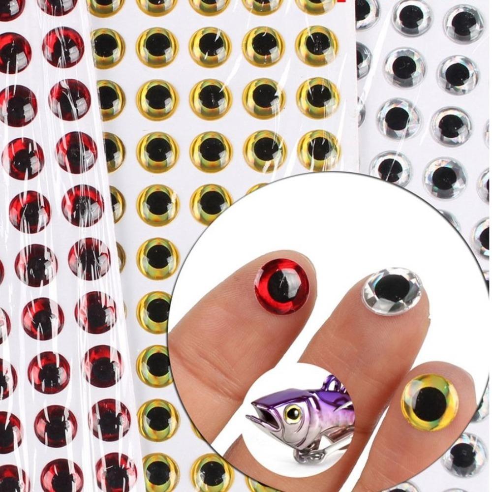 300 Grains 3mm-9mm Fish Lure Eyes 3D Fishing Bait Eyes 2025 3D Holographic Eye