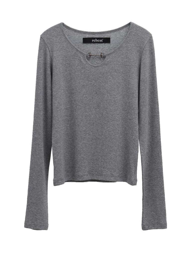 REHEAT Horsebit Detail Top_Grey