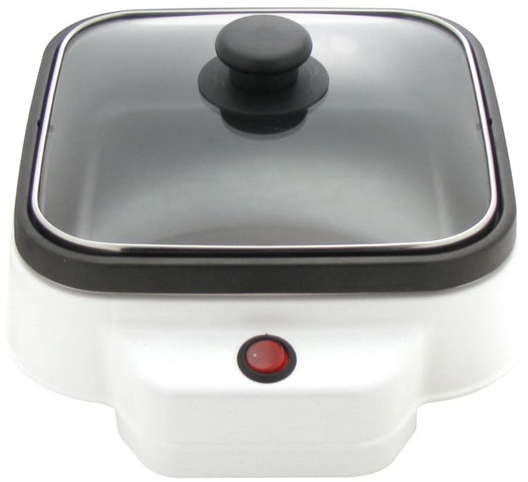 Grato Square Mini Grill Pan, ON-OFF Type, 1-2 Servings, White, GR-20KG