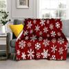 Flanell-Überwurfdecke mit Schneeflocken-Weihnachtsthema, weich, leicht, warm, für Wohnzimmer, Schlafzimmer, Bett, Sofa, Couch, Kinder und Erwachsene, Geschenke