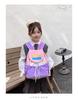 Kids' Lightweight Color Block Backpack: Large Capacity Kindergarten Bag with Drawstring for Boys and Girls