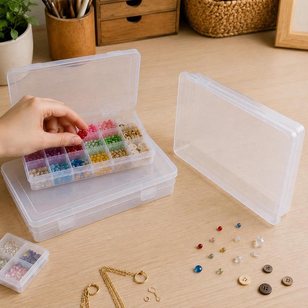Plastic Document Storage Tote for A4 Folders Files and Craft Supplies with