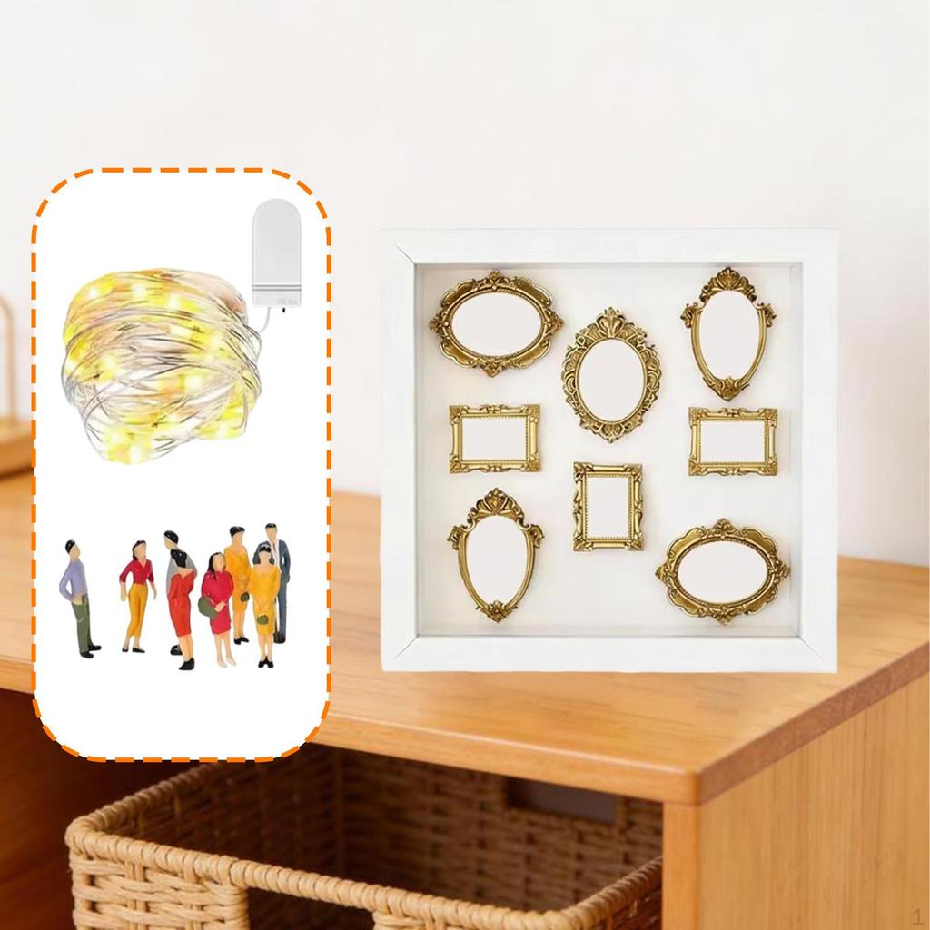 DIY Mini Museum Silhouette Box Wood Memory Display for Wedding Birthday Gift