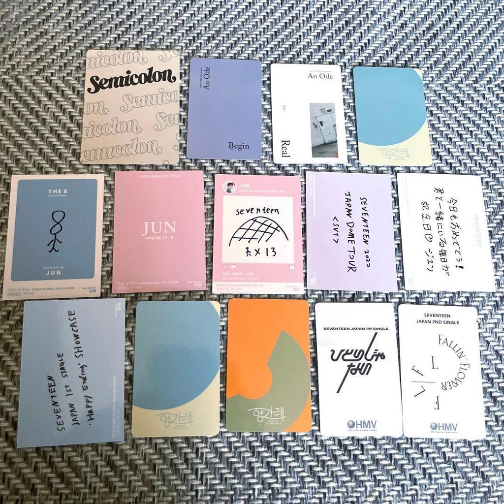 Used SEVENTEEN Jun Photocard Set Bundle
