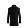 Men's Mid-Length Wool Lapel Winter Coat - Inner Lined, Middle-Aged Business Jacket 03