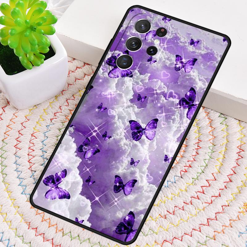 Cute Aesthetic Butterfly Phone Case for Samsung Galaxy note 10 pro S26 Ultra S23 S24 FE S25 S21 S22 PLUS shockproof Cove