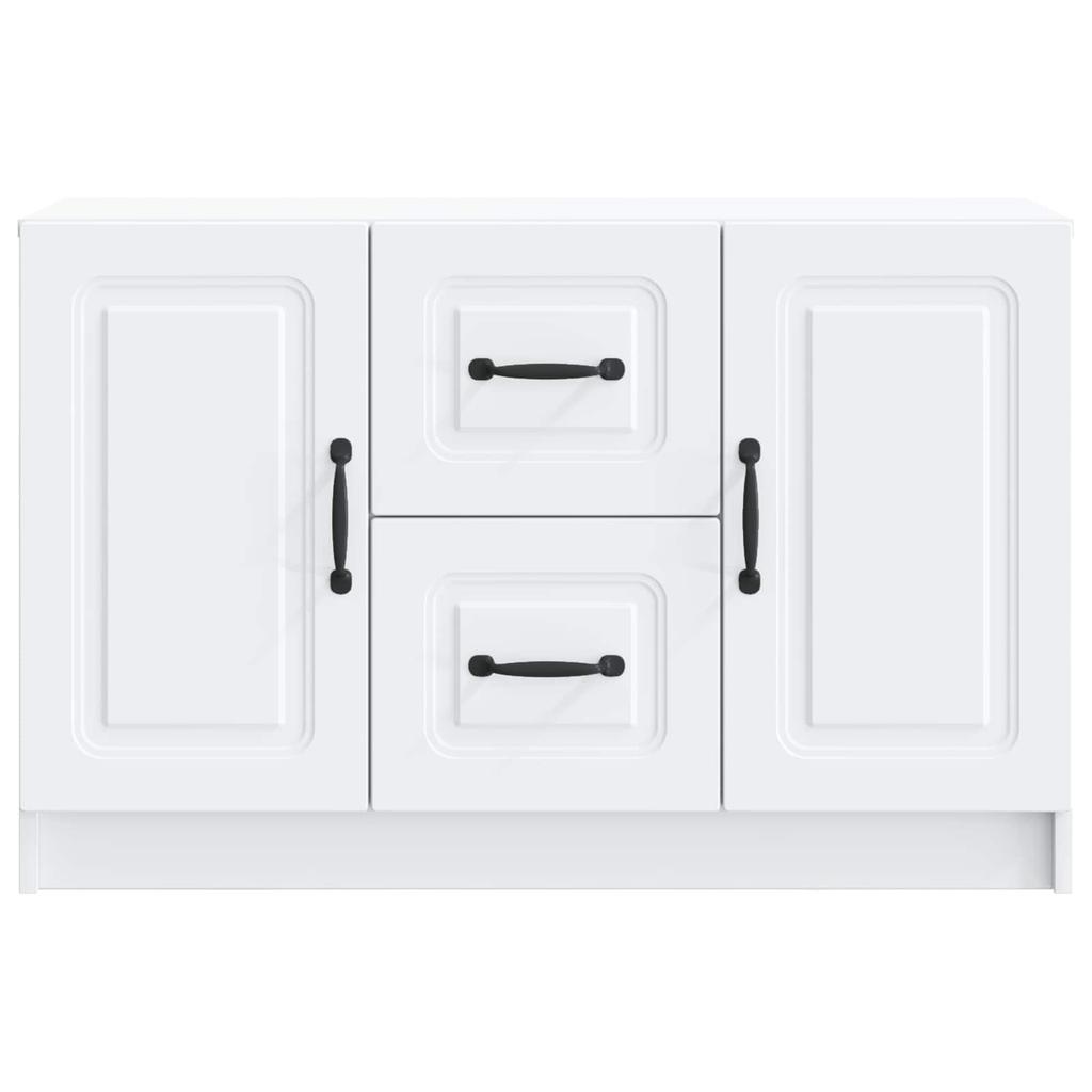 White Sideboard with Drawers 89 x 34.5 x 57 cm Engineered Wood