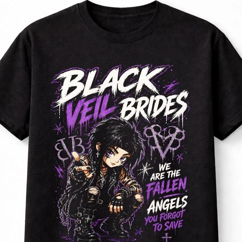 Black Veil Brides Gothic Metal Rock Band Graphic Unisex TShirt S