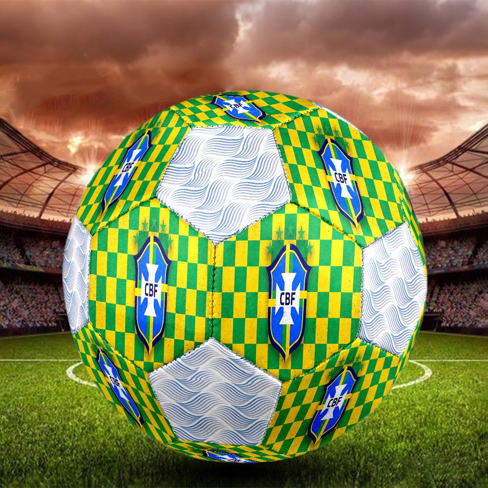 1 Stück Brasilianischer Fußballverband CBF Fußball Fußball Größe 5 Hallenfußball Mode Bunt Hinterhofspiel - Großartig für Sportfans Geschenk