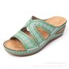 Sandali a ciabatta da donna in rete traforata, sandali casual a fascia con punta chiusa, sandali piatti estivi leggeri, sandali ciabatta da spiaggia per esterni