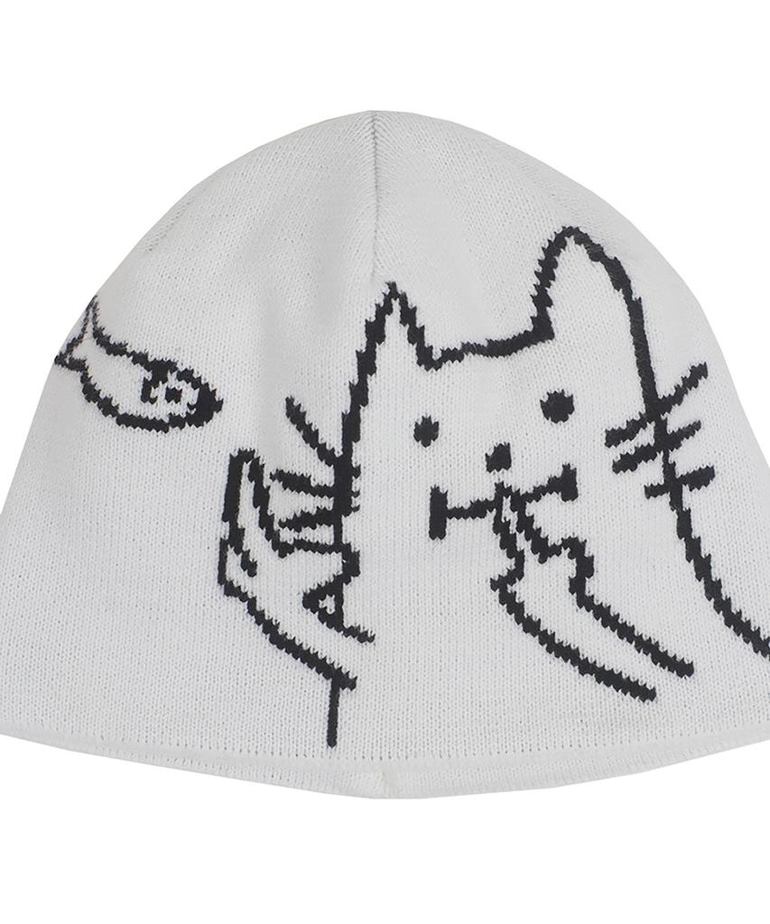 Eolaiteuaenggeul Cat Fish Beanie (White)