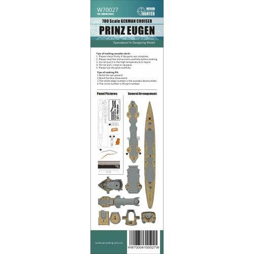 Flyhawk Model WOOD HUNTER 1/700 WWII German Navy Heavy Cruiser Prinz Eugen Wooden Deck Sheet (for Tamiya 31805) Plastic Model Parts FLYW70027