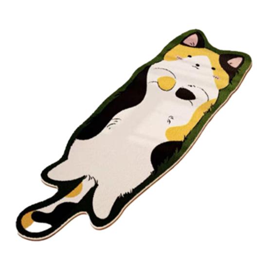 Cute Cat Bath Rug, Irregular Animal Shaped Floor Mat, Soft Absorbent Non Slip Area Carpet for Bath Tub, Shower, Bedroom, Living Room