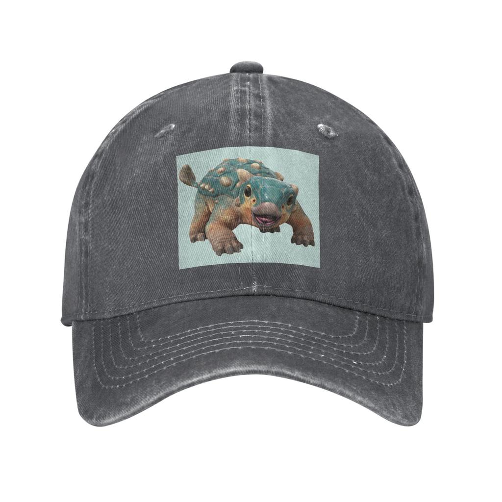 Bumpy Ankylosaurus Magniventris Baseball Caps Fashion Washed Denim Hats Adjustable Casquette Baseball Cowboy Hat for Unisex