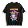 Anime Hunters Girl Group Graphic Tee Retro Trendy Casual Loose Fit Unisex Top Pure Cotton T-shirt