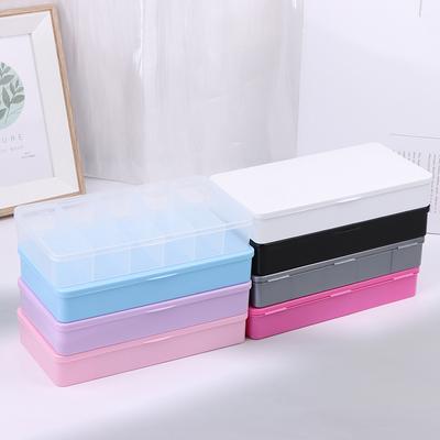 Fake 2 Größen Nagelbox Nagelspitze Leere Box Mehrfarbig Nail Art Etui Behälterbox Acryl Aufbewahrungskoffer 11 Fächer Werkzeug