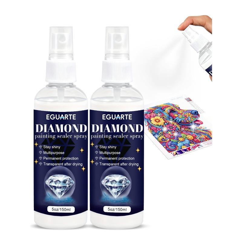 150-300ml Diamond Painting Versiegelungsspray Transparent Glänzend Perlenfixierkleber für Diamond Art Puzzle Basteln DIY Schutzglanz