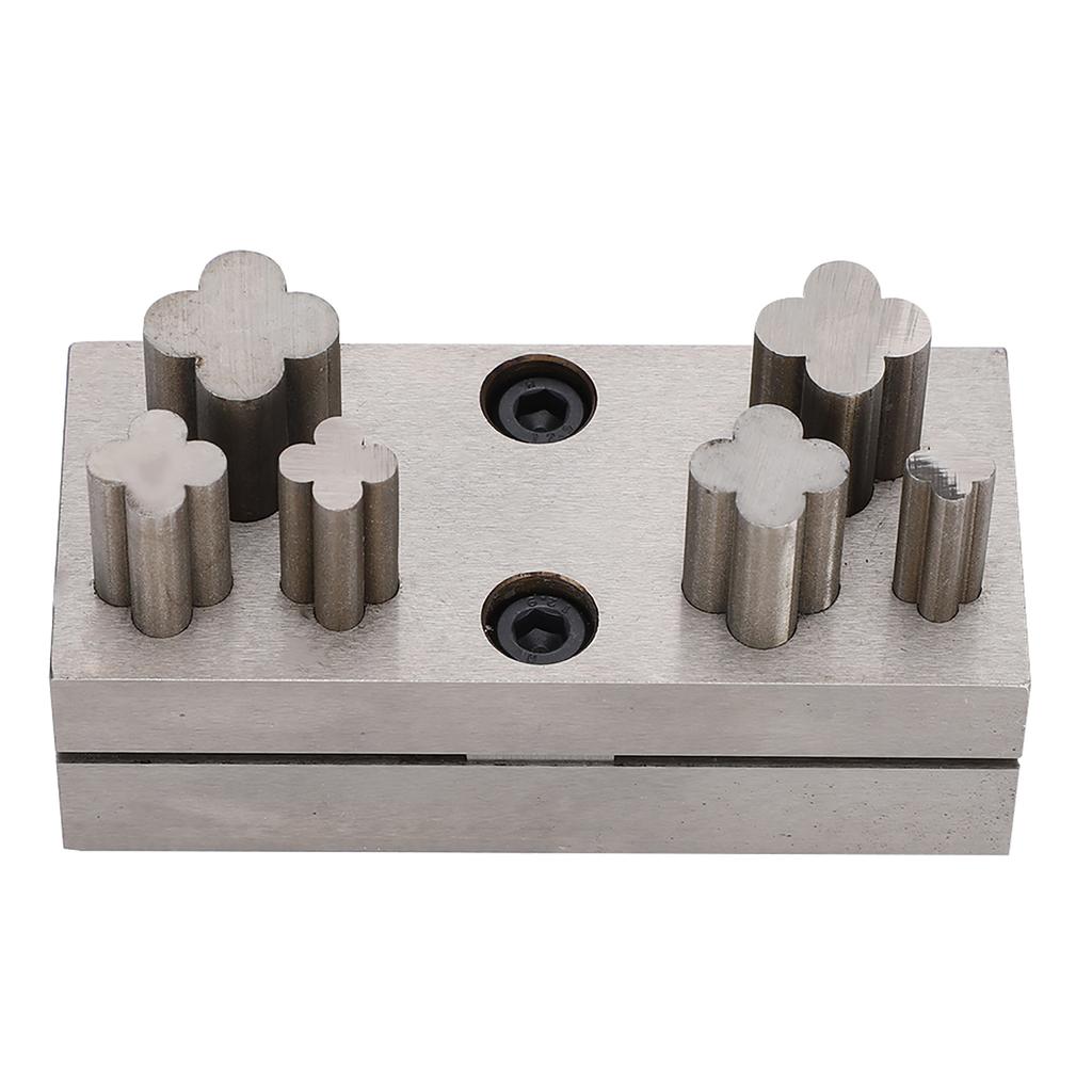 Punch Die Disc Set Hole Cutting Steel Plate Lucky Clover Punching Cut Jewelry Tools