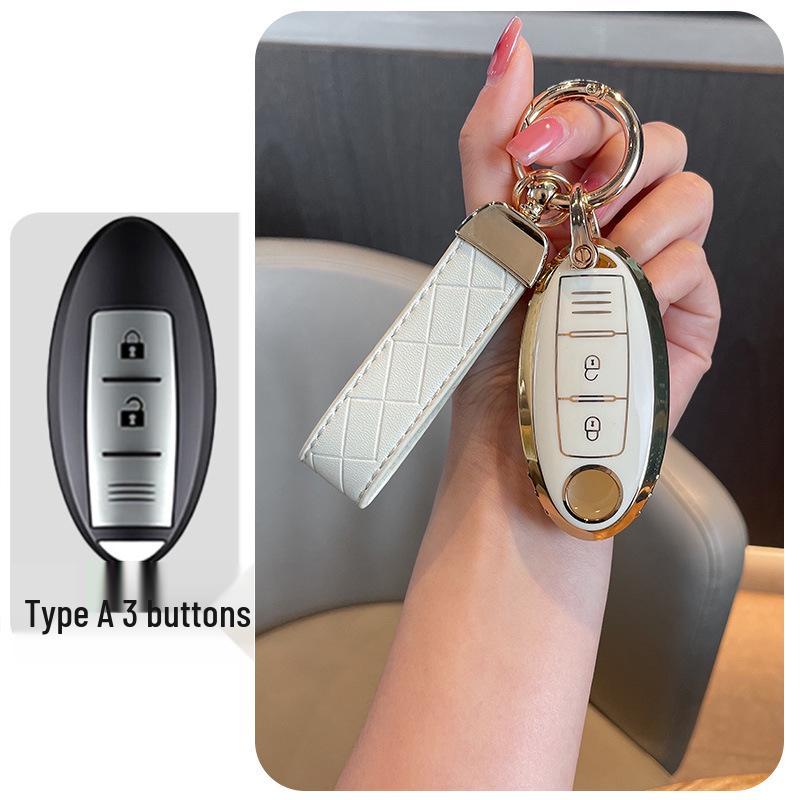 Nissan 14th Gen Sylphy Key Case for Qijun, Murano, Tiida, Teana, Qashqai - Women's Classic Style