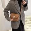 Niche Design for Women Fashion Solid Color New Style Retro Fashionable Casual One-shoulder Crossbody Saddle Bag Trendy