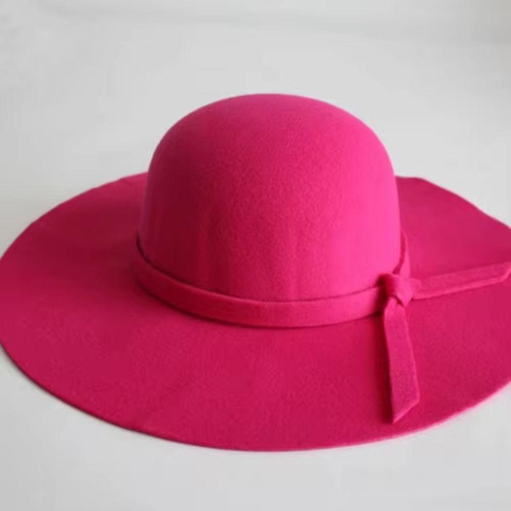 Cappelli a tesa larga stile vintage Cappelli bombati a tesa larga in feltro Cappello a secchiello alla moda Abbigliamento casual