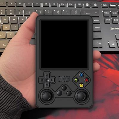 Black For R36S PLUS Open Source Handheld Game Console Shell Protective Soft Silicone Dust-proof F5D4