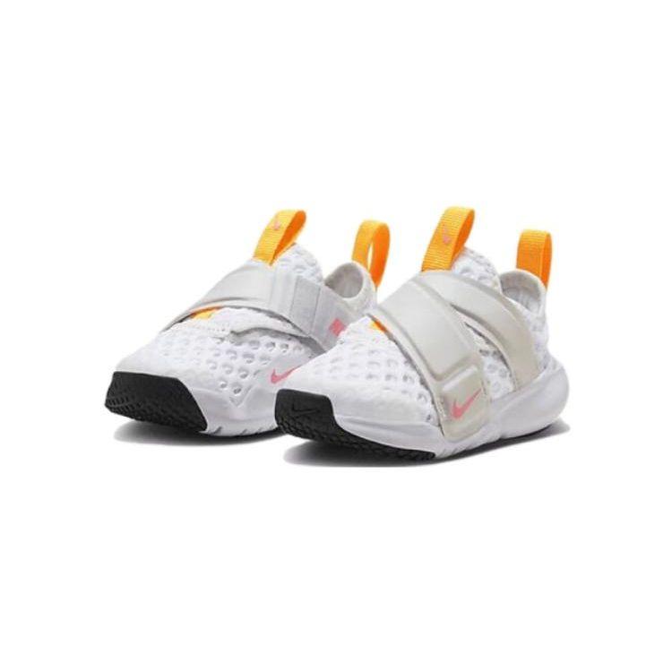 Nike Flex Advance BR TD Comfortable Non-Slip Shock Absorbing Low-Top Walking Shoes Baby Shoes White Orange DC9367-100