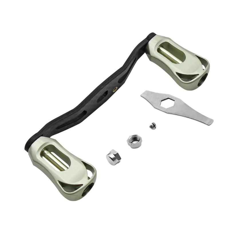 Fishing Baitcast Reels Handle Double Rocker Carbon Fiber Fishing Reels Handle Grip Replacement Conversion Accessory