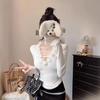 Korean Style Sweet V-Neck Lace Long-Sleeve Women's Top - Simple, Versatile, Solid Color for Autumn/Winter