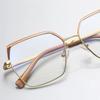 New Personality Anti-blue Light Glasses Square Frame Metal Ins Style Women's Flat Frame