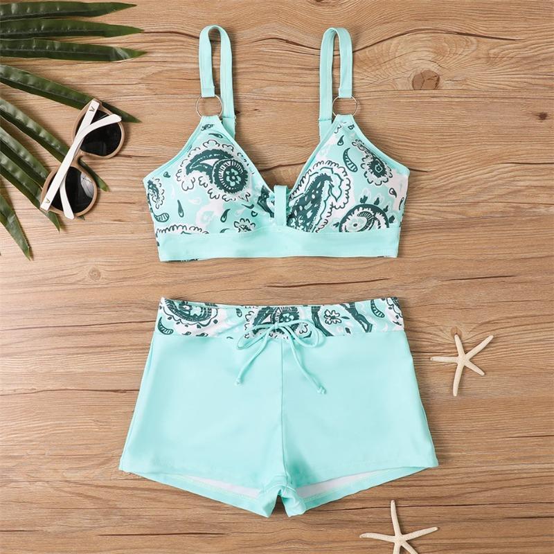 2026 High Waist Bikinis Women Sports Swimwear Print Bathing Suit Female Padded Beach Wear Bathers Swimming Swimsuit Summer