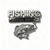 Metal Fishhook Badge Car Decal Special Fishing Edition Self-adhesive Sticker for Truck Van Fishing Lovers