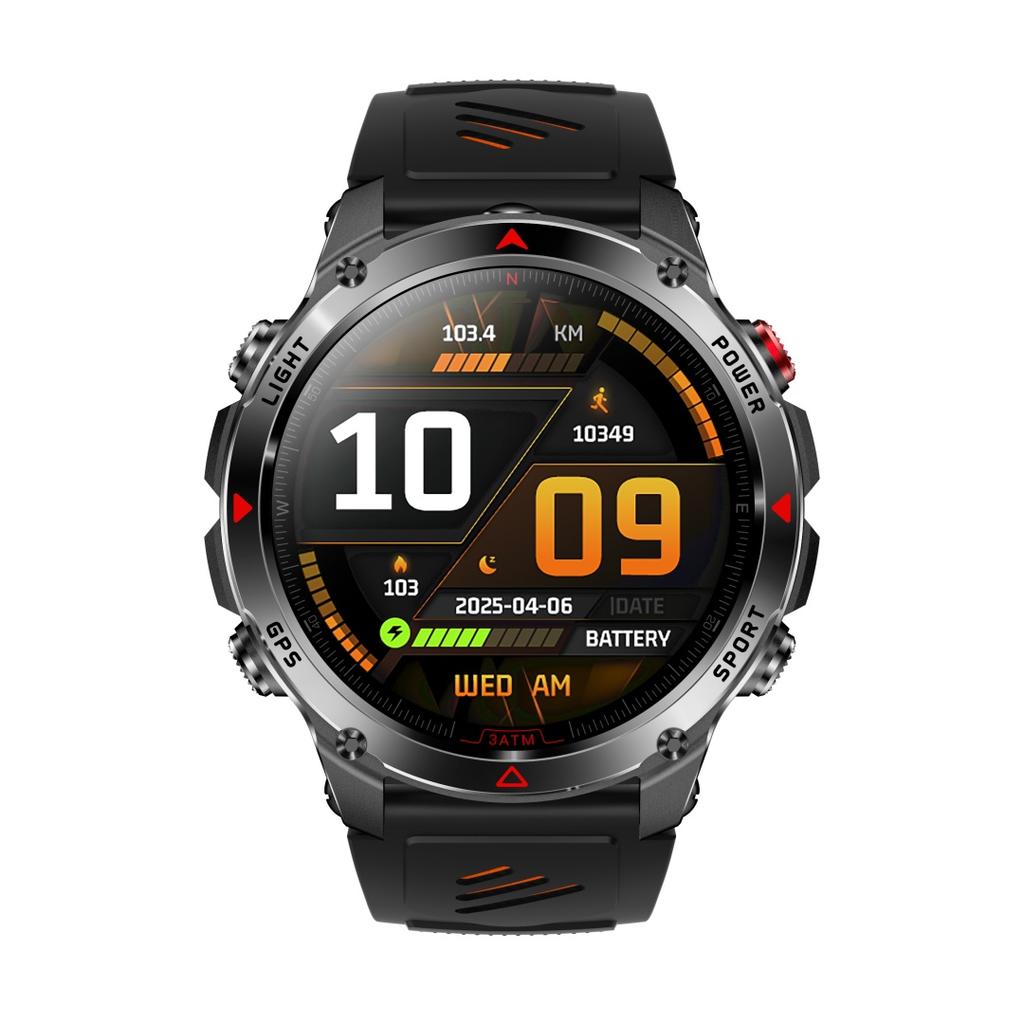 Rainbuvvy HT37 GPS Chytré hodinky 1,46palcový IPS displej Bluetooth hovor Vodotěsnost IP68 Svítilna Srdeční tep 540mAh Android Sportovní hodinky