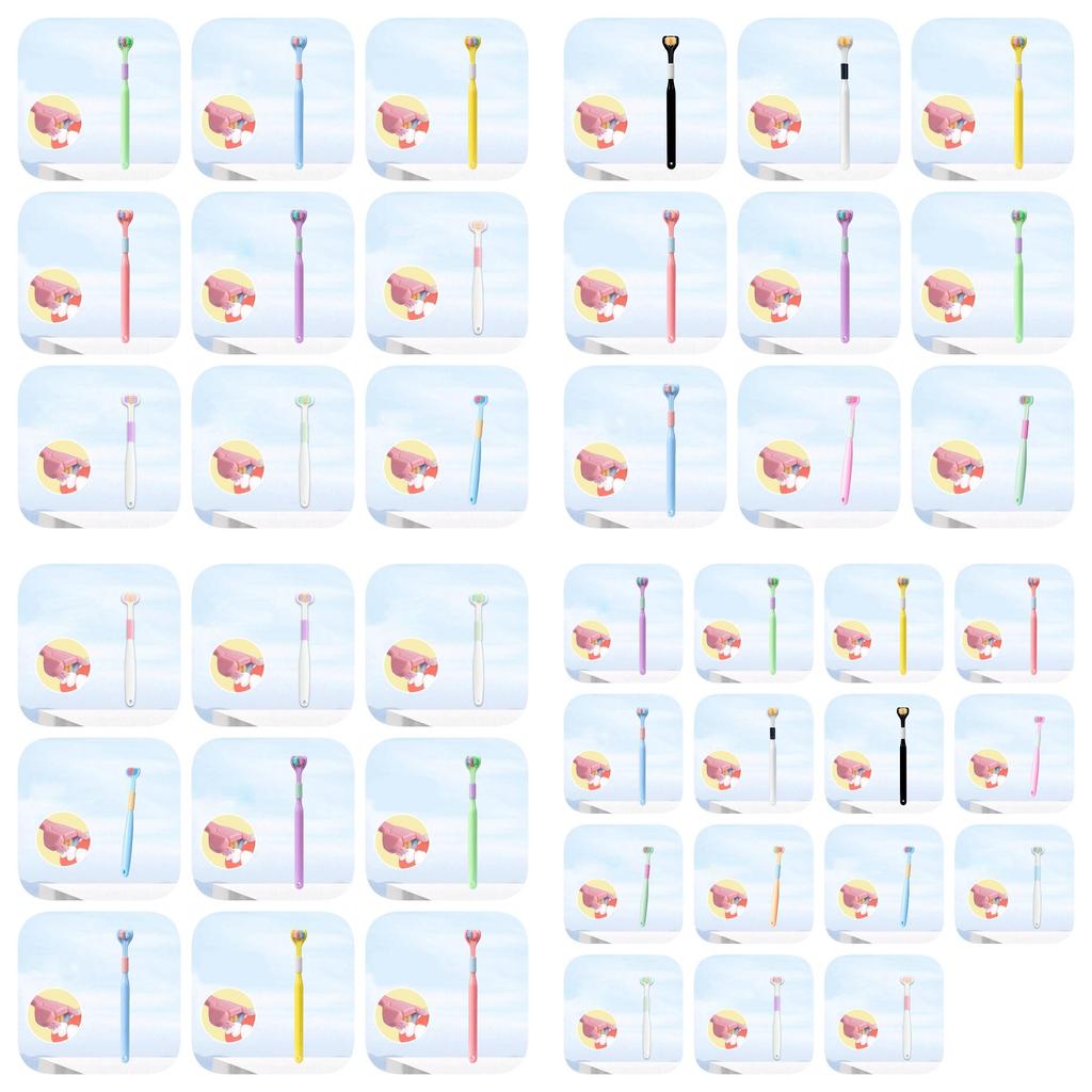 Premium Three-sided Soft Toothbrush For Adults Available In Beautiful Macaron Shades