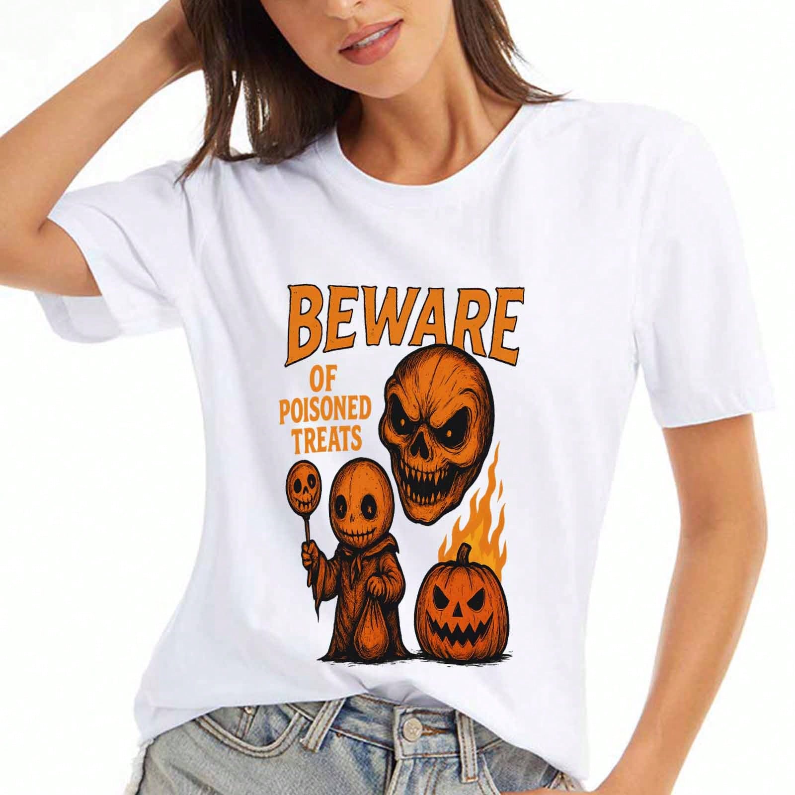 Halloween Dogs Ladies Cotton T Shirt, Premium Cotton Quality Print, Durable, Casual Fashion. Featuring Labrador Dogs In Halloween Costumes & Jacko lan S разноцветный