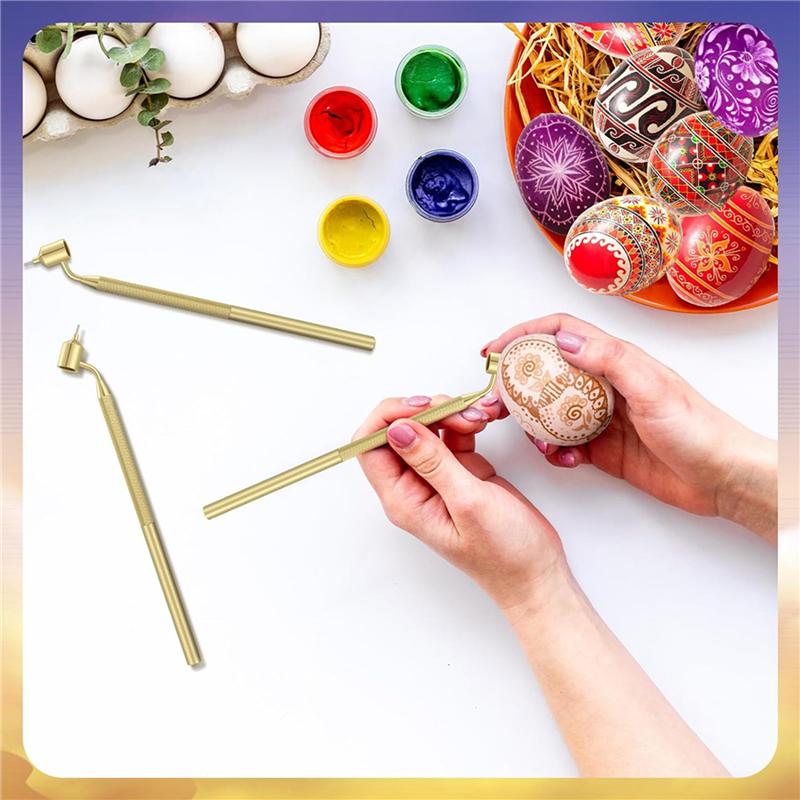 ABUL-Set Of 15 Pysanka Set Hot Wax Drawing Pens For Decorative Arts For Easter Eggs Pysanky Supplies NONE золотой